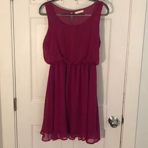 Lush magenta flowy dress